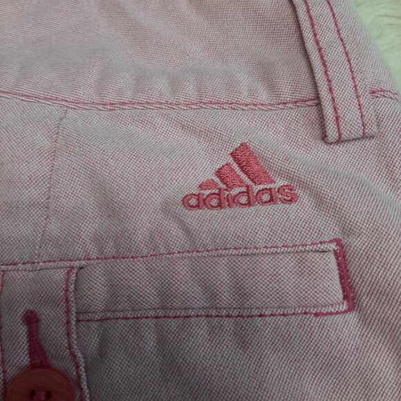 Adidas Women's Pink Stretch Cropped Bermuda Shorts Size 4 - Picture 8 of 8